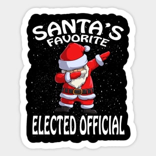 Santas Favorite Elected Official Christmas Sticker